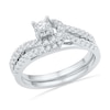 0.33 CT. T.W. Diamond Knot Bridal Set in 10K White Gold