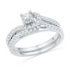 Thumbnail Image 0 of 0.33 CT. T.W. Diamond Knot Bridal Set in 10K White Gold