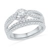 Thumbnail Image 0 of 0.75 CT. T.W. Diamond Twist Frame Bridal Set in 10K White Gold