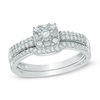 Thumbnail Image 1 of 0.33 CT. T.W. Diamond Square Frame Bridal Set in 10K White Gold