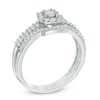 Thumbnail Image 2 of 0.33 CT. T.W. Diamond Square Frame Bridal Set in 10K White Gold