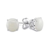 Thumbnail Image 0 of 6.0mm Opal Solitaire Stud Earrings in 10K White Gold