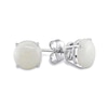 Thumbnail Image 1 of 6.0mm Opal Solitaire Stud Earrings in 10K White Gold