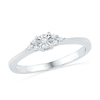 Thumbnail Image 1 of 0.10 CT. T.W. Diamond Tri-Side Promise Ring in 10K White Gold