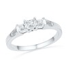 Thumbnail Image 1 of 0.13 CT. T.W. Diamond Three Stone Promise Ring in 10K White Gold