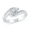 Thumbnail Image 0 of 0.20 CT. T.W. Diamond Three Stone Bypass Promise Ring in 10K White Gold