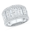 1.00 CT. T.W. Diamond Multi-Row Anniversary Band in 10K White Gold