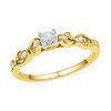 Thumbnail Image 0 of 0.13 CT. T.W. Diamond Ribbon Promise Ring in 10K Gold
