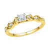 Thumbnail Image 1 of 0.13 CT. T.W. Diamond Ribbon Promise Ring in 10K Gold