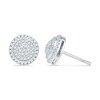 Thumbnail Image 1 of 0.50 CT. T.W. Diamond Layered Circle Stud Earrings in 10K White Gold