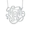 Thumbnail Image 1 of Script Monogram "Mom" Necklace in Sterling Silver