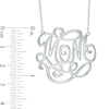Thumbnail Image 2 of Script Monogram "Mom" Necklace in Sterling Silver