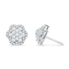 Thumbnail Image 0 of 0.75 CT. T.W. Diamond Flower Cluster Stud Earrings in 10K White Gold