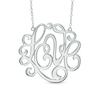 Thumbnail Image 0 of Script Monogram "Love" Necklace in Sterling Silver