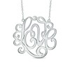 Thumbnail Image 1 of Script Monogram "Love" Necklace in Sterling Silver