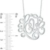 Thumbnail Image 1 of Script Monogram "Love" Necklace in Sterling Silver