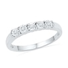Thumbnail Image 3 of 0.16 CT. T.W. Diamond Bubble Bridal Set in Sterling Silver