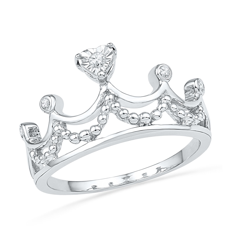 Diamond Accent Tiara Ring in Sterling Silver