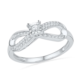 0.20 CT. T.W. Diamond Infinity Promise Ring in Sterling Silver