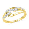 Thumbnail Image 0 of 0.20 CT. T.W. Diamond Intertwined Ring in Sterling Silver and 14K Gold Plate