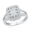 Thumbnail Image 1 of 0.33 CT. T.W. Diamond Vintage-Style Ring in Sterling Silver