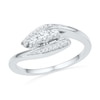 0.25 CT. T.W. Diamond Three Stone Bypass Promise Ring in Sterling Silver