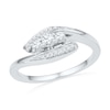 Thumbnail Image 0 of 0.25 CT. T.W. Diamond Three Stone Bypass Promise Ring in Sterling Silver