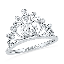 Diamond Accent Tiara Ring in Sterling Silver