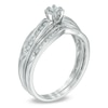 0.16 CT. T.W. Diamond Bridal Set in Sterling Silver