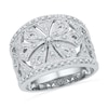 Thumbnail Image 0 of 0.33 CT. T.W. Diamond Vintage-Style Windmill Ring in Sterling Silver