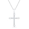 Thumbnail Image 1 of 0.13 CT. T.W. Diamond Cross Pendant in 10K White Gold