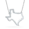 Thumbnail Image 1 of Diamond Accent Texas Necklace in Sterling Silver