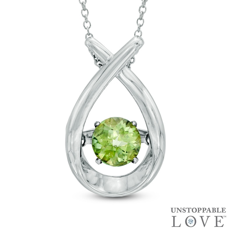 Unstoppable Love™ 6.0mm Peridot Pendant in Sterling Silver