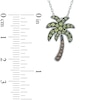 Thumbnail Image 2 of Peridot and Smoky Quartz Palm Tree Pendant in Sterling Silver