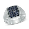 Thumbnail Image 0 of Men's 1.00 CT. T.W. Enhanced Black and White Diamond Ring in Sterling Silver