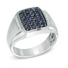 Thumbnail Image 1 of Men's 1.00 CT. T.W. Enhanced Black and White Diamond Ring in Sterling Silver