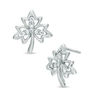 Thumbnail Image 0 of Diamond Accent Maple Leaf Earrings in Sterling Silver