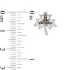 Thumbnail Image 2 of Enhanced Champagne Diamond Accent Maple Leaf Earrings in Sterling Silver