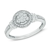 Thumbnail Image 0 of 0.25 CT. T.W. Diamond Cluster Frame Promise Ring in 10K White Gold