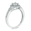 Thumbnail Image 2 of 0.25 CT. T.W. Diamond Cluster Frame Promise Ring in 10K White Gold