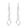 Thumbnail Image 0 of 0.20 CT. T.W. Diamond Cascading Infinity Drop Earrings in Sterling Silver