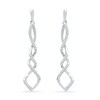 Thumbnail Image 0 of 0.20 CT. T.W. Diamond Cascading Infinity Drop Earrings in Sterling Silver