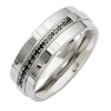 Thumbnail Image 1 of Men's 0.13 CT. T.W. Black Diamond Band in Stainless Steel
