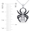 Thumbnail Image 1 of Black Diamond Accent Spider Pendant in Two-Tone Sterling Silver