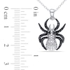 Thumbnail Image 2 of Black Diamond Accent Spider Pendant in Two-Tone Sterling Silver