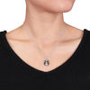 Thumbnail Image 2 of Black Diamond Accent Spider Pendant in Two-Tone Sterling Silver