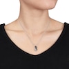 Black Diamond Accent Penguin Pendant in Tri-Tone Sterling Silver