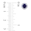 Thumbnail Image 2 of 5.0mm Blue Lab-Created Sapphire and 0.07 CT. T.W. Diamond Frame Stud Earrings in Sterling Silver