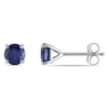 Thumbnail Image 0 of 5.0mm Blue Sapphire Solitaire Stud Earrings in 10K White Gold