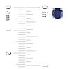 5.0mm Blue Sapphire Solitaire Stud Earrings in 10K White Gold